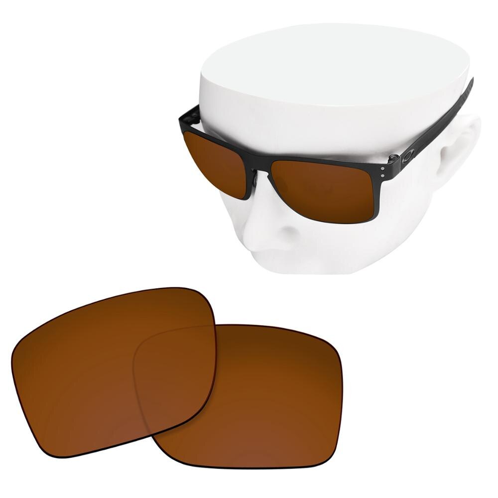 OOWLIT-verres de remplacement en Polycarbonate | Anti-rayure, pour lunettes de soleil polarisantes-Oakley Holbrook métal OO4123: Brown Non Polarized