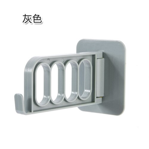 GUANYAO opvouwbare Key Decoratieve Haken multifunctionele Deur Haken sterke lijm hanger opslag rack kapstokken Creatieve Effen: Gray
