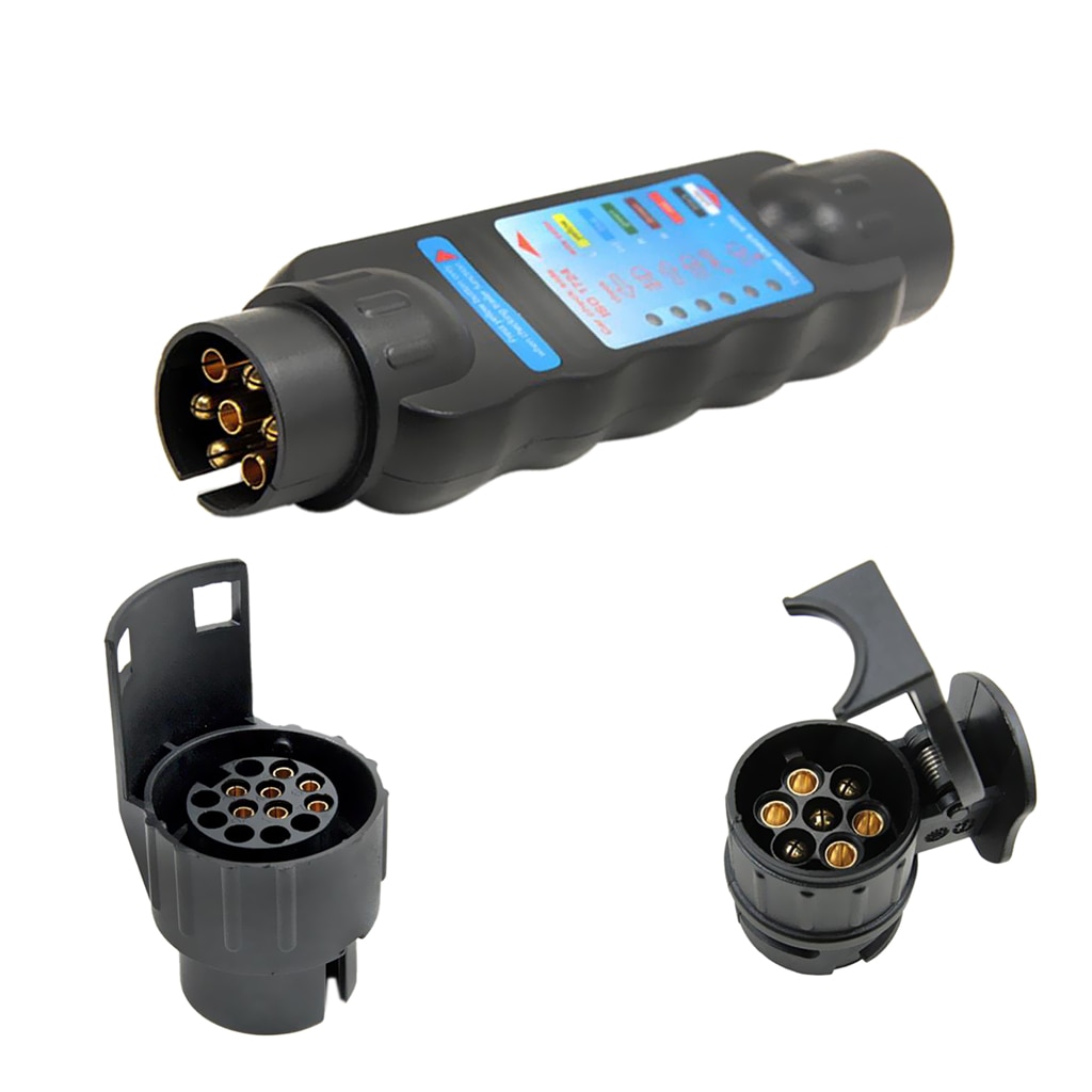 3 Pcs 7Pin 13Pin Car Vehicle Towing Trailer Socket Diagnostic
