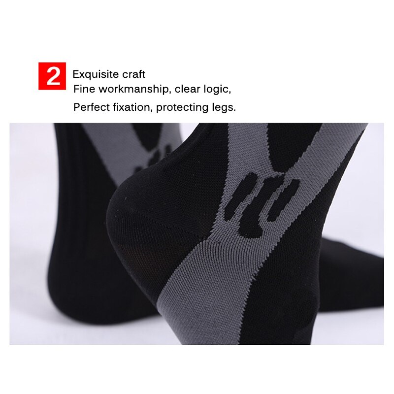 Sports Elastic Socks Outdoor Compression Running Socks Ski Long Socks For Men Women For Skiing Hiking Cycling Climbing