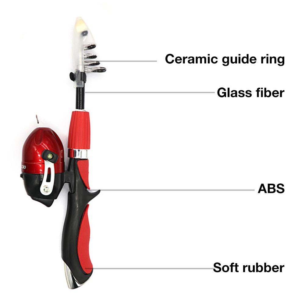 Telescopic Fishing Pole Set Portable Lightweight Fishing Reel Lightweight Comfortable Grip Fishing Rod Kit For Beginners