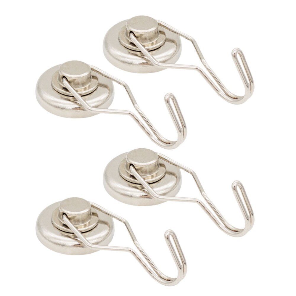 4Pcs Magnetic Hooks Powerful Heavy Duty Neodymium Magnet Hanger Strong Magnetic Cup Hanging Hangers Key Coat Wall Hook