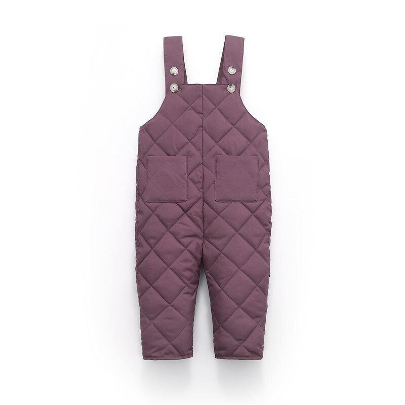 Jongens Meisjes Jumpsuit Overalls Baby Jongens Meisjes Effen Bib Broek Herfst Winter Warme Broek Kids Peuter Casual Broek: Paars / 5T