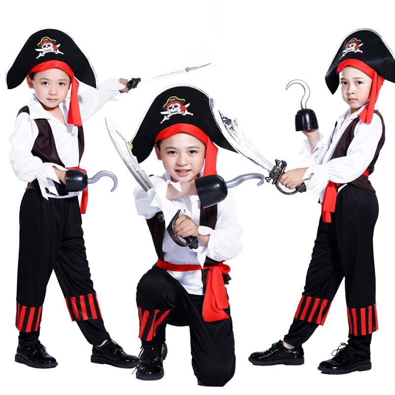 boys pirate captain Halloween costume masquerade costume performance clothing Children's costumes