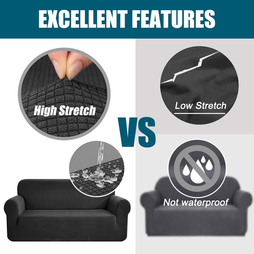 Premium waterafstotende bankhoes voor de woonkamer, huisdieren, baby, moderne stretch bankhoes, zachte fleece meubelbankhoes