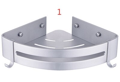 1pc Space Aluminum Bathroom Shelf Shower Shampoo Soap Cosmetic Shelves Black/Golden/Silver Bathroom Accessories Rack Holder: 1