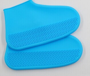 2 x Step In Sock Cover Waterproof Reusable Fast Hand-Free Boot Shoe Sock Covers: Blue / L