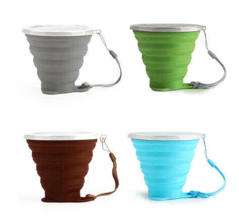 270Ml tazza da acqua pieghevole in Silicone per esterni tazza telescopica creativa portatile ultrasottile Mini tazze da caffè da viaggio a scomparsa: combination 06