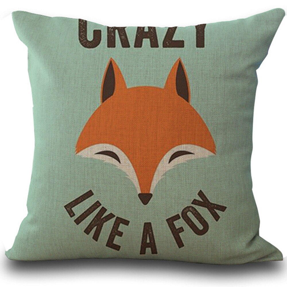 Op Voorraad Gratis Shippingfox Print Slaapbank Home Decoratie Kussensloop Kussenhoes Ondersteuning