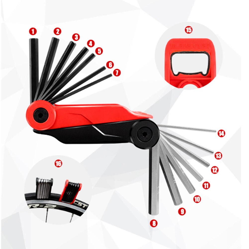 Portable Socket Multifunction Multi Tool Multitool Wrench Fix Mtb Mountain Cycle Repair Spoke Allen Bicycle Bike Hex Motor