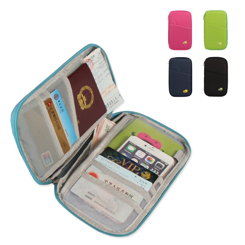 Travel Accessories Function Passport Cover Wallets Bag Polyester ID Addres Holder Women Men Portable Baggage Boarding Card Case