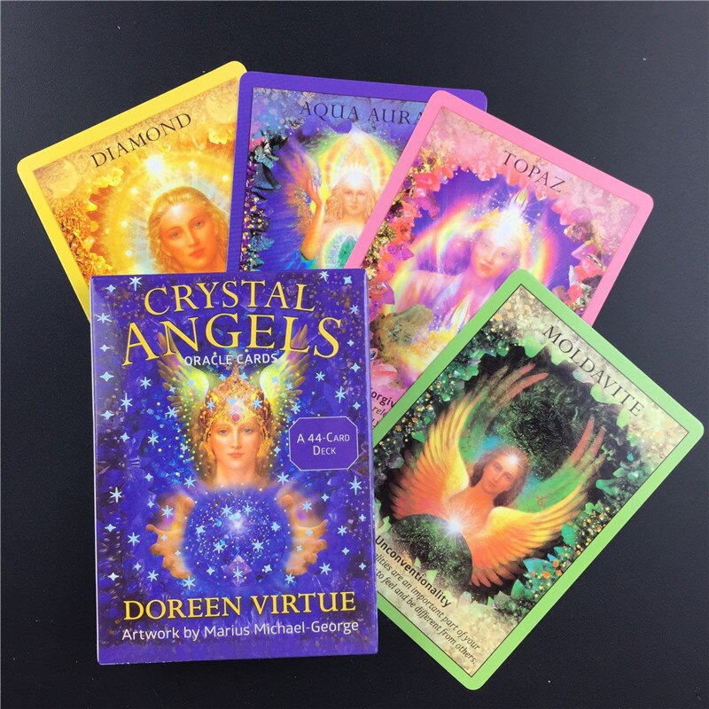 Crystal Angel Oracle Kaarten Duurzaam Modieuze Tarot Kaarten Met Mooi Schilderij