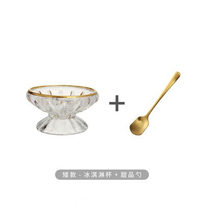 Glass ice cream cup dessert smoothie milkshake ice cream cup saucer ice cream glass bowl: 115-KL5