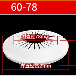 1 stücke Kunststoff Zauberstab See kanal abdeckung dusche wasserhahn winkel ventil Rohr stecker dekoration abdeckung schnappen-auf Platte küche wasserhahn zubehör: 60-78cm Weiß
