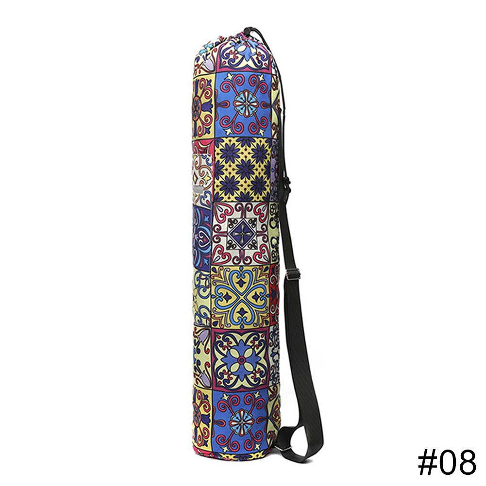 Yogamattentasche mit toploader, innentasche, floralem print, verstellbarem schultergurt und reflektierenden details: 08