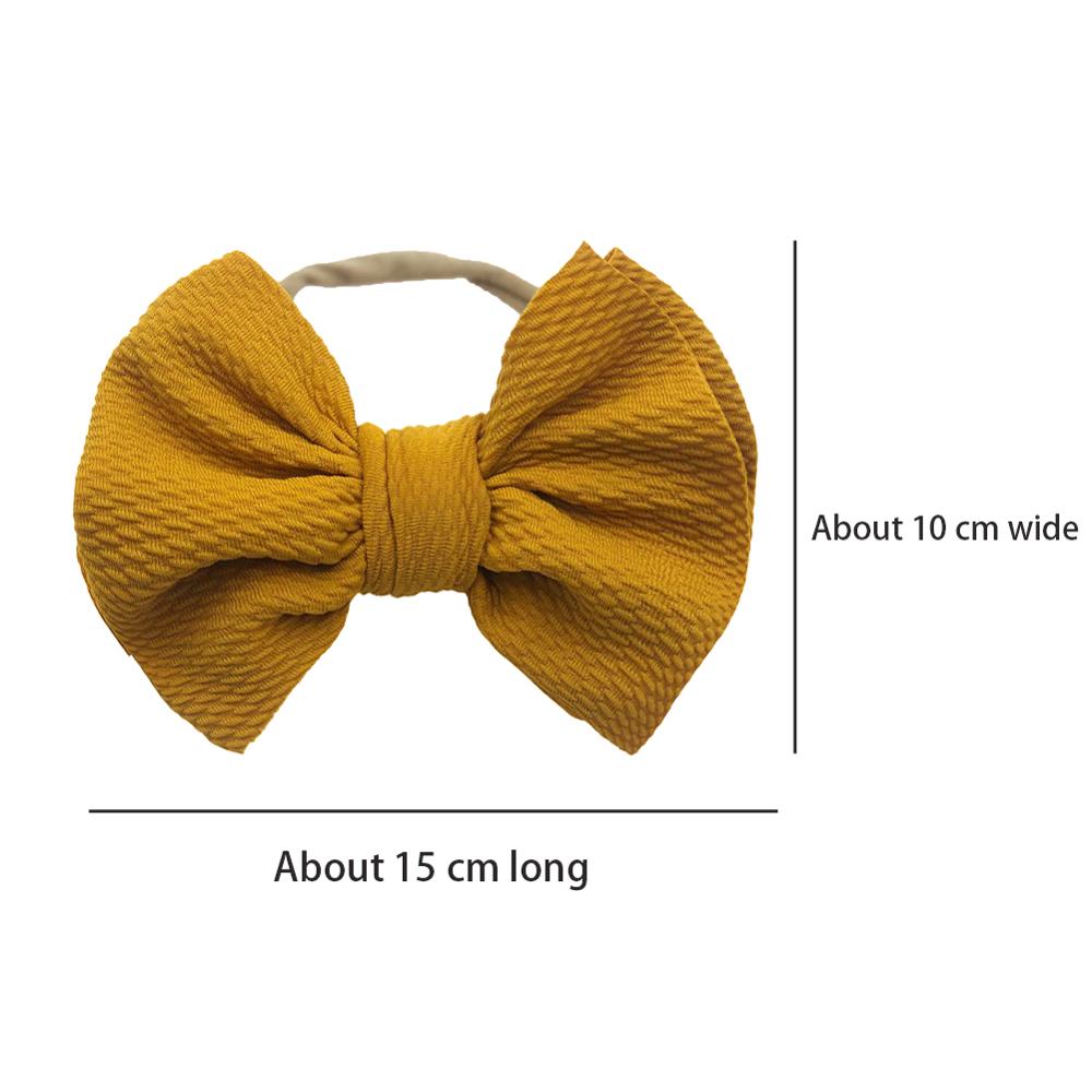 5Pcs/Lot Flower Print Elastic Nylon Band 5.9'' Big Bow Knot Headband Newborn Non-Marking Hair Accessories