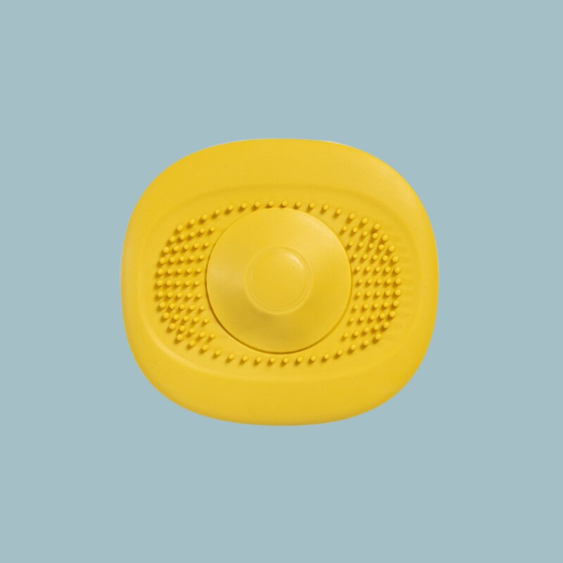 Drücken sie Typ Waschbecken Ablassen Sieb Waschbecken Haar Fänger Dusche Badewanne Boden Filter Deodorant Stecker Küche Schlecht Zubehör: Gelb Abfluss Stopper
