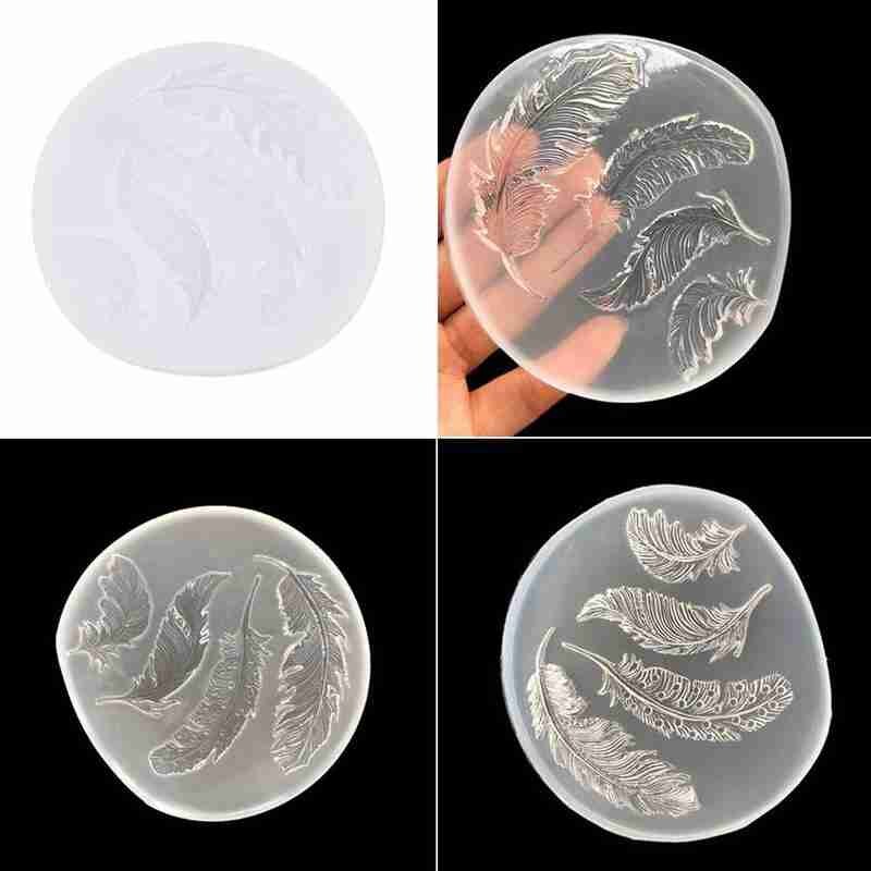 1Pcs Vloeibare Siliconen Mal Veer Spiegel Hars Mould Voor Diy Sieraden Hanger Ketting Accessoires Maken Ambachten