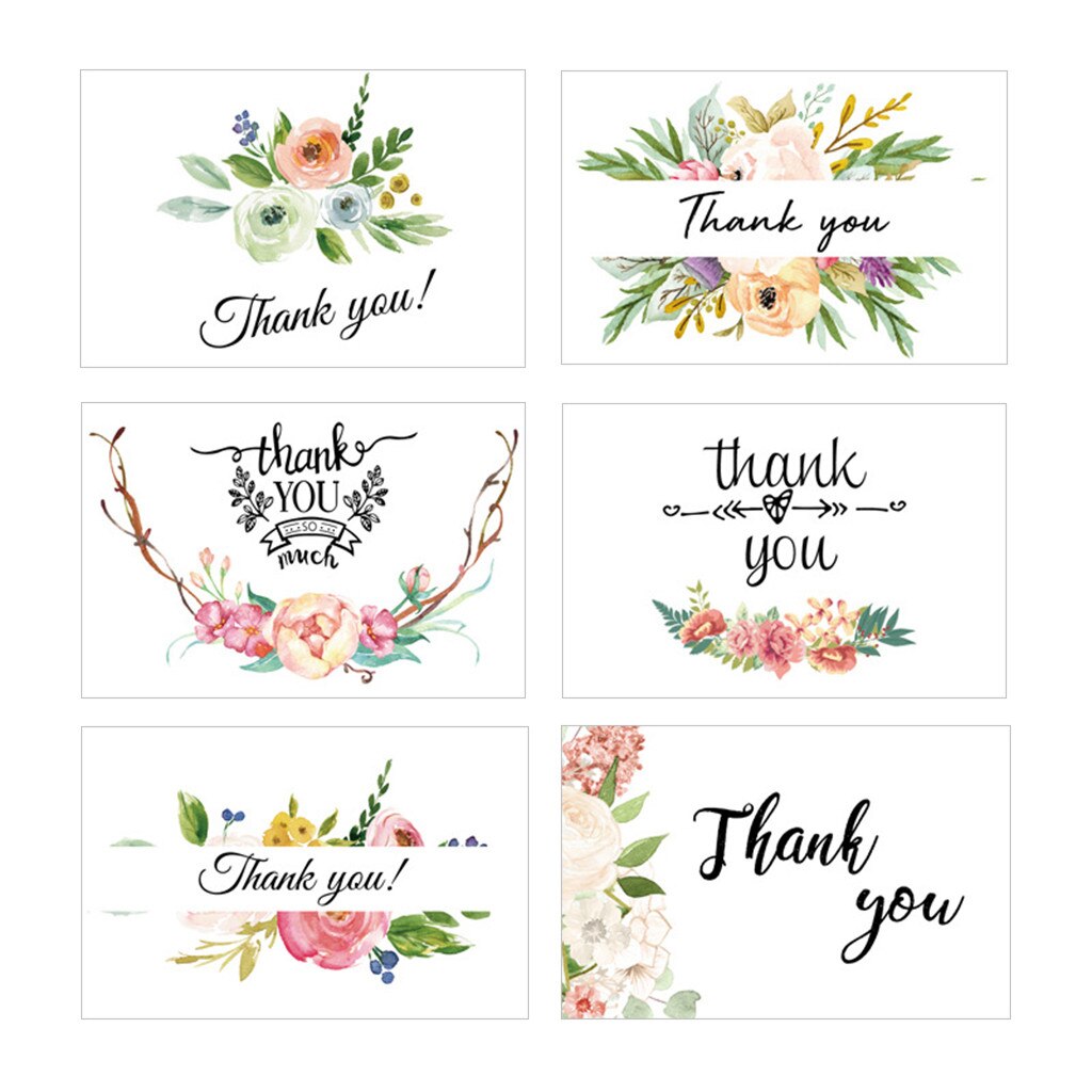 6pcs Thank You Cards and Envelopes, 10x15cm ,Floral Blank Note Cards For All Occasions for wedding graduation anniversary