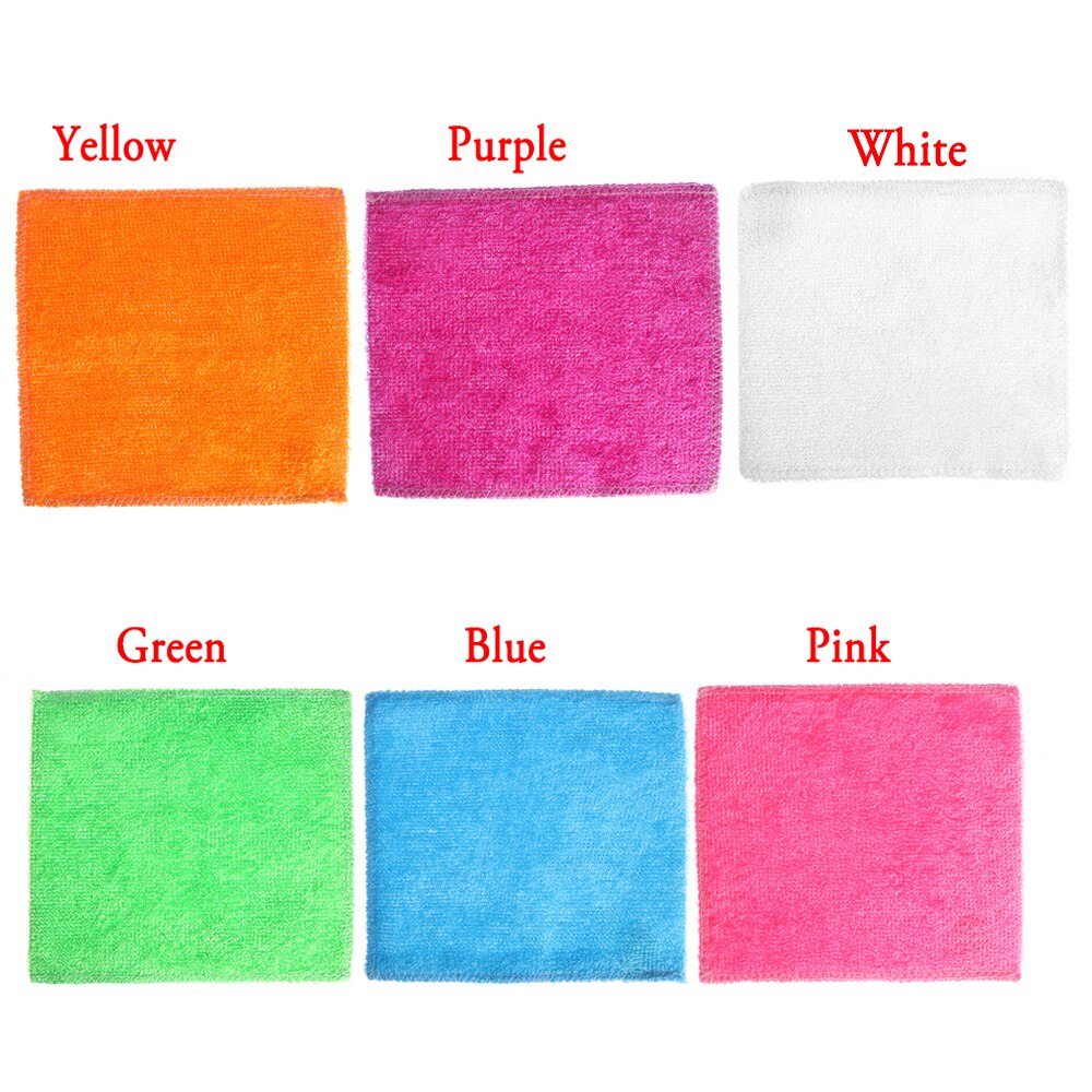 1PC Weichen Multi-farbe Anti-fett Bambus Faser Reinigung Lumpen Waschen Handtuch Schüssel Tuch Haushalt Küche Dinning zubehör Werkzeuge