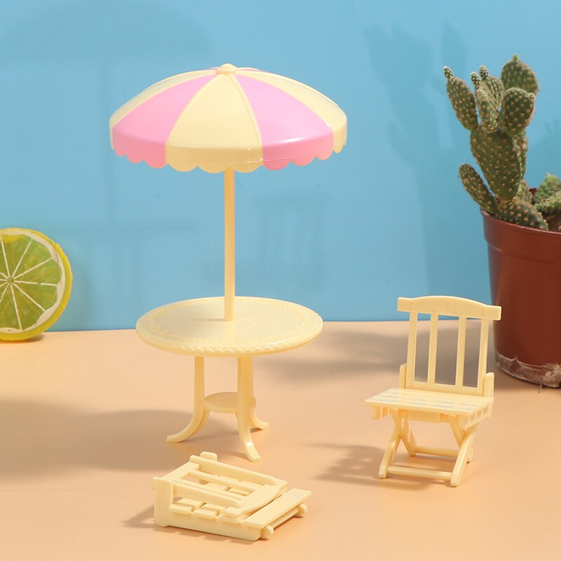 Mini Beach Lounge Chair 1:12 Doll House Simulation Model Play House Toy