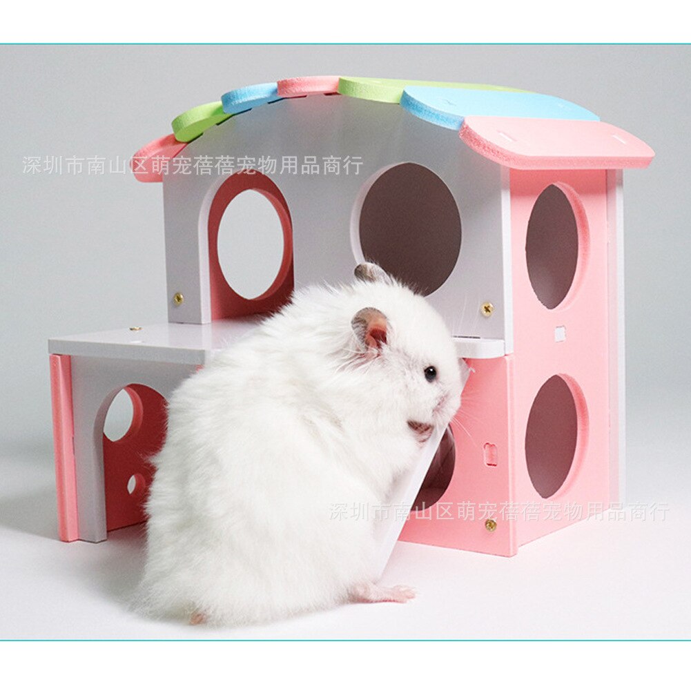 Huisdier Speelgoed Hamster Regenboog-Gekleurde Nest Hamster Speelgoed-Kleur Grote Villa