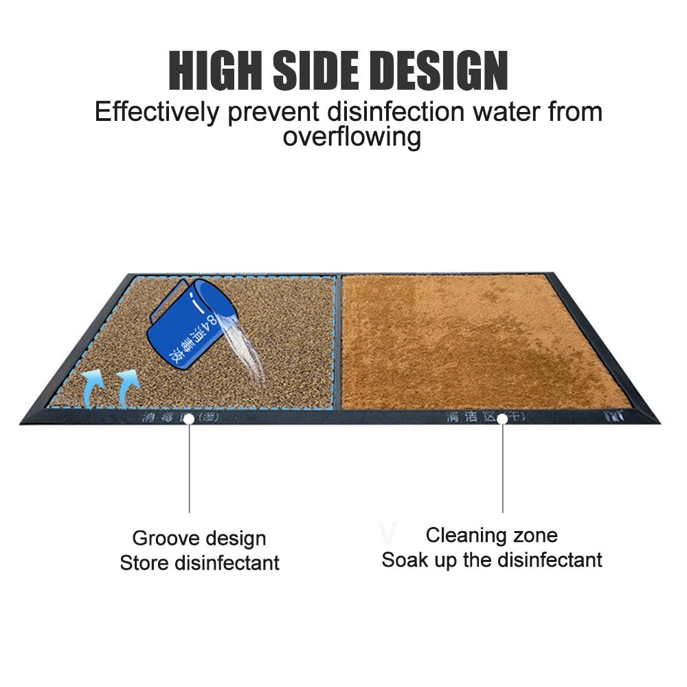 Non-slip Disinfecting Mat Sanitizing Floor Mat Entrance Carpet Disinfection Door Mat Entry Rug Shoe Mat for Outdoor Home Hotel