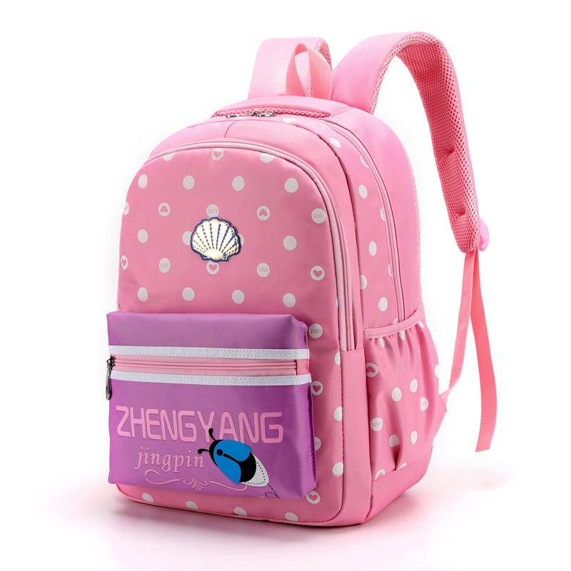 School Bag Teenager School Bag Girls In Grades 1 To 3 Of Elementary School Teenage Girls Waterproof Mochila: Pink