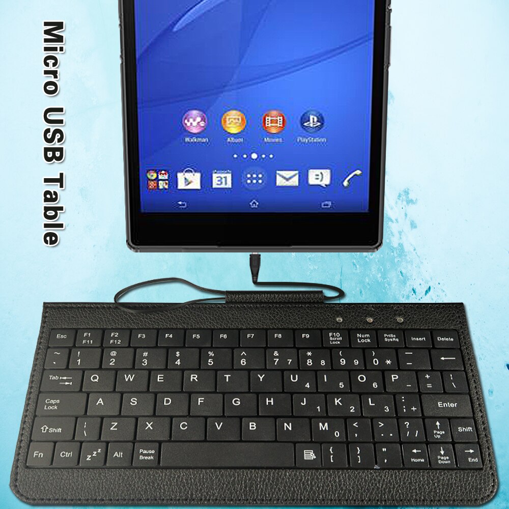 Draagbare Wired Engels Toetsenbord Voor Sony Xperia Z3 Tablet Compact 8.0 Inch Tablet Outdoor Reizen Micro Usb Keyboard + Beugel