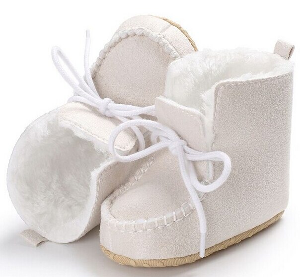 Infant Baby Boys Girl Soft Sole Mocassins Snow Bootes Prewalker Kids Toddler Girls Newborn Non-slip Winter Warm Mocassins Shoes: White / 13-18 Months