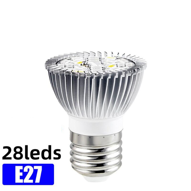 LED Grow Light Full Spectrum Sunlike E27 Growing Bulb For Indoor Hydroponics Flowers Plants LED Growth Lamp: 28leds
