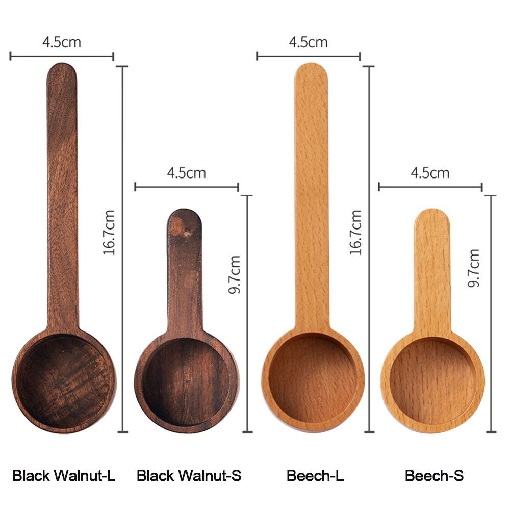Juego de cucharas medidoras de madera para cocina, cucharas medidoras para té, café, azúcar, especias, herramientas de medición para el hogar