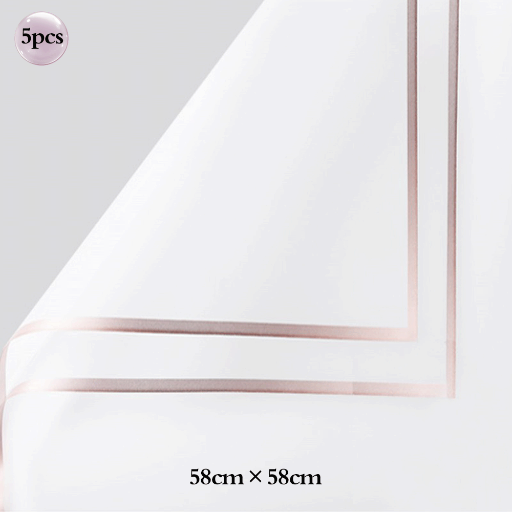 Kleuren Boeket Gouden Rand Dubbelzijdig Bloem Inpakpapier Bedrade Linten voor Bruiloft Moeders Dag Bloemistbenodigdheden