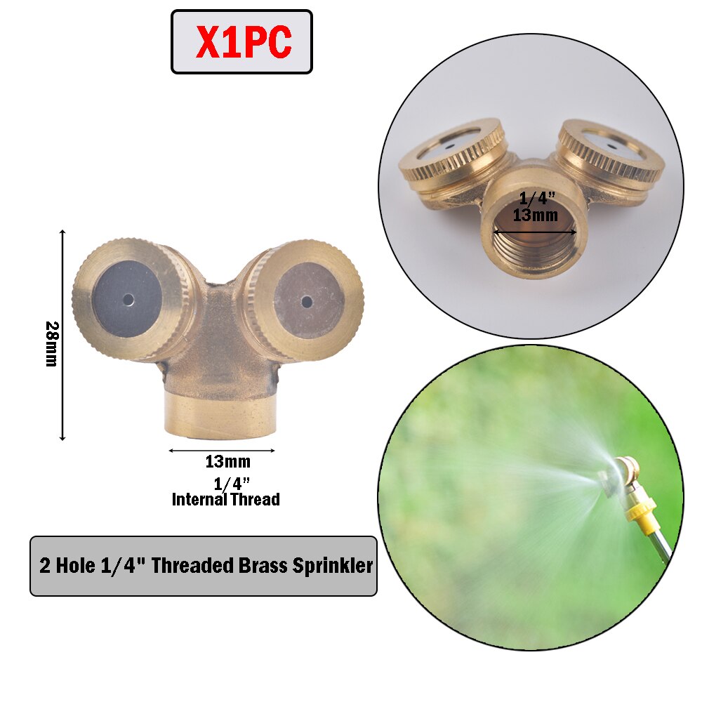 1-8 Hole 1/4" 1/2" 3/4" Brass Sprayer Nozzle Garden Irrigation For Farm Drip Irrigation Pesticide Atomizing Spray Fitting: C