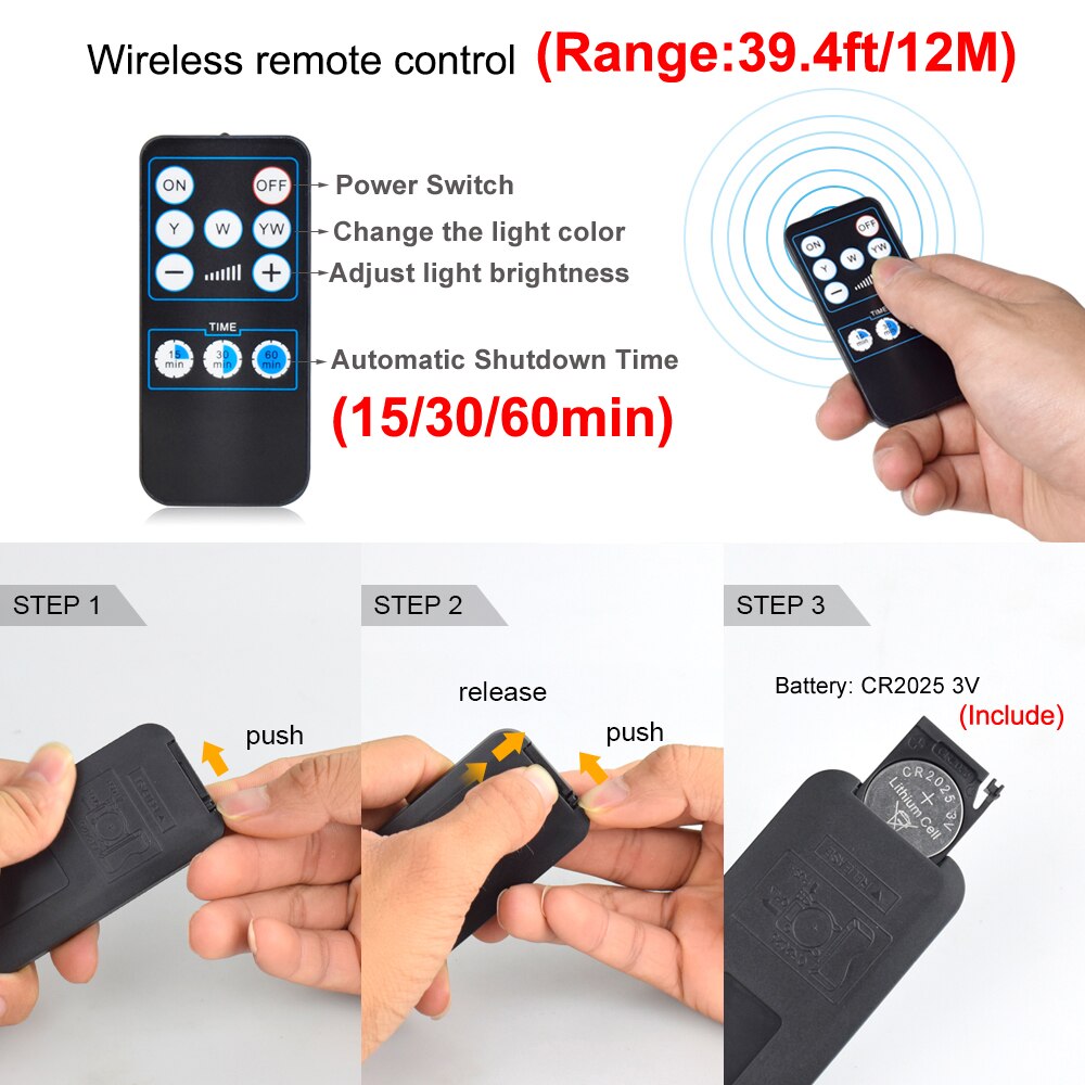 NEWACALOX Table Lamp Desk Clamp 3X LED Magnifying Glasses Wireless Remote Control USB Desk Lamp Third Hand Welding Magnifier