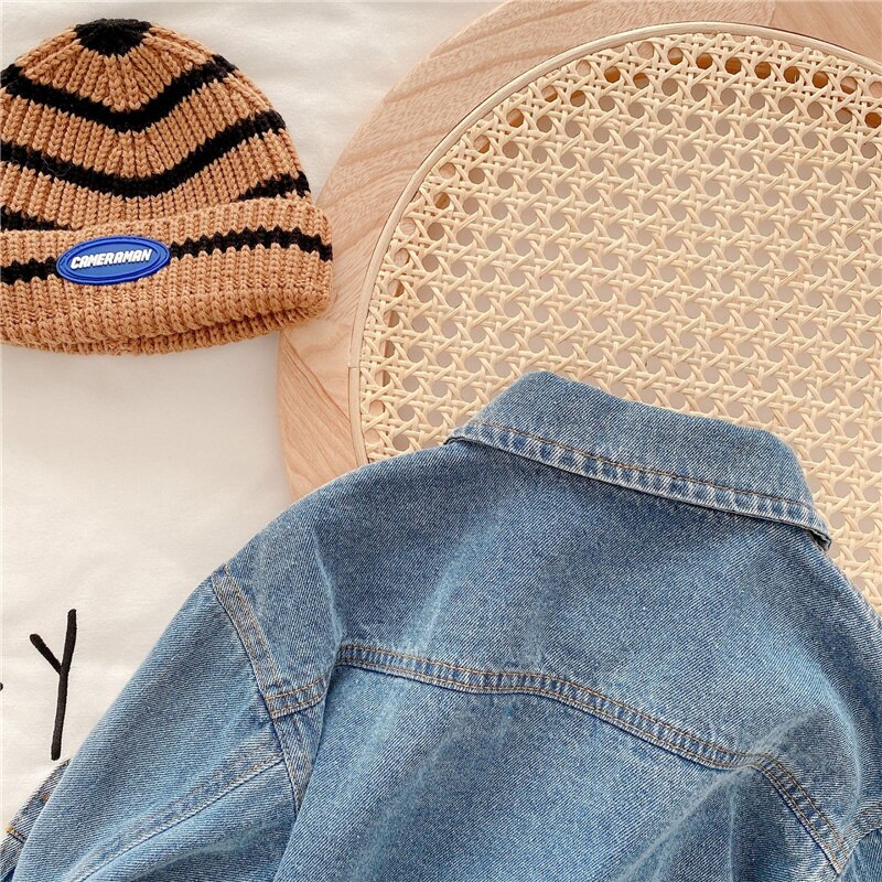 Cappotti temperamento moda ragazze stile coreano primavera autunno bambini casual giacche di jeans tutte le partite