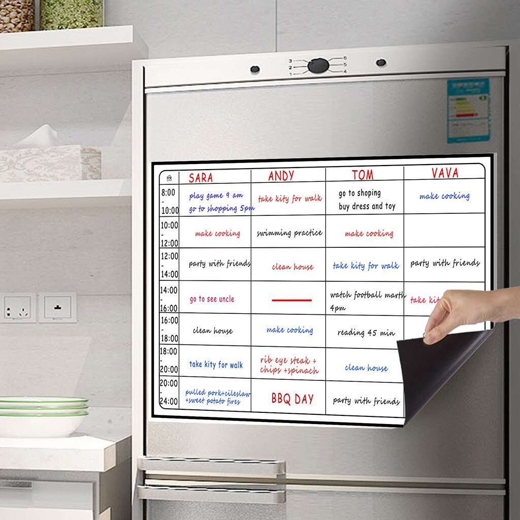 Calendar stickers Refrigerator stickers message Magnetic soft whiteboard foldable magnetic soft whiteboard plan table office