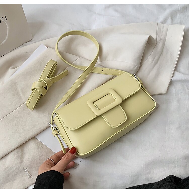 Nicho design 2021 nova moda high-end mensageiro saco menina versátil bolsa de ombro quadrado saco axila dupla-uso saco largura: 23cm: YELLOW