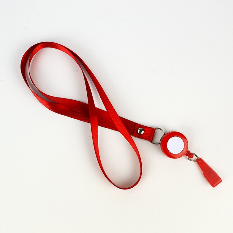 Infällbara nyckelband id-bricka hållare sjuksköterska badge hållare kreditkortshållare kawaii stationär nyckelring namnskylt korthållare: Röd