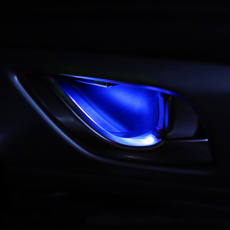 Luz LED ambiental transparente, lámpara Circular para interior de coche, luces de manija de puerta, luces de pasamanos, Lámpara decorativa