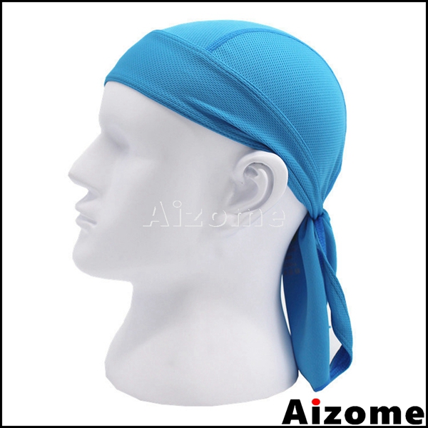 Pañuelo pirata para la cabeza para 1x hombres y mujeres, pañuelo para la cabeza tipo do-rag, pañuelo para la cabeza estilo motociclista, pañuelo para la cabeza estilo hip hop rock.: Azul