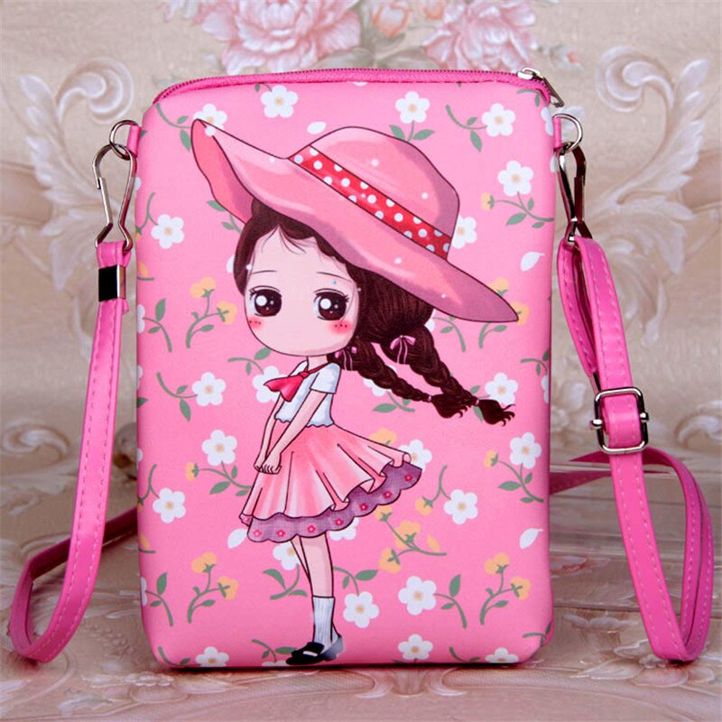 PU Cute Bao Bao Girls Cartoon Leather Shoulder Bag Female Purse Mini Crossbody Bags For Women Girl 18.5*12.5CM: G