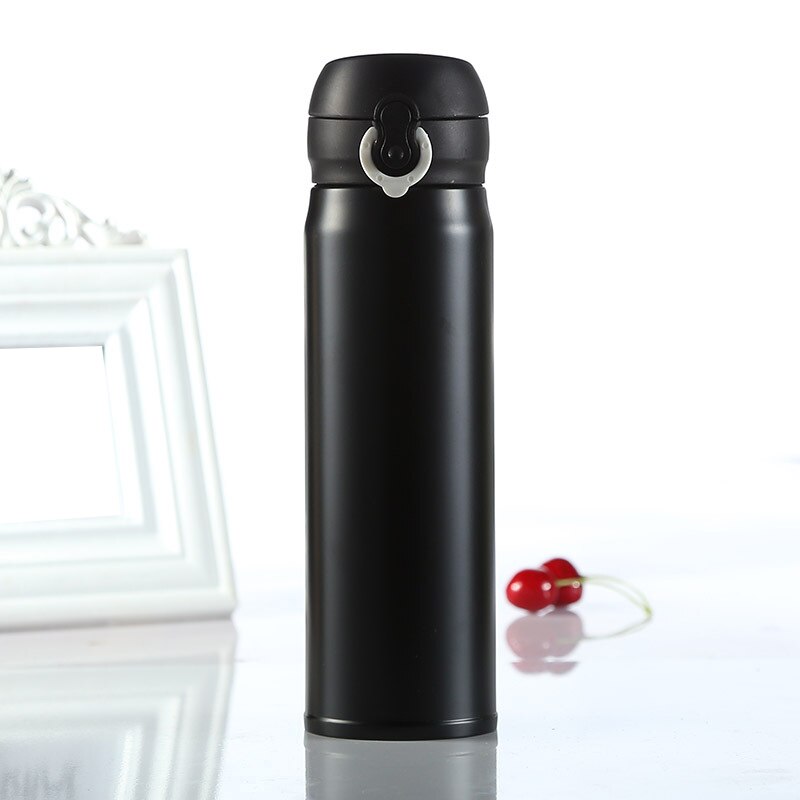 Thermos Cup Stainless Steel Thermo Mug For Tea Insulated Thermos Coffee Cup Termal Mug Auto Car Thermo Cups Vacuum Flask: Black