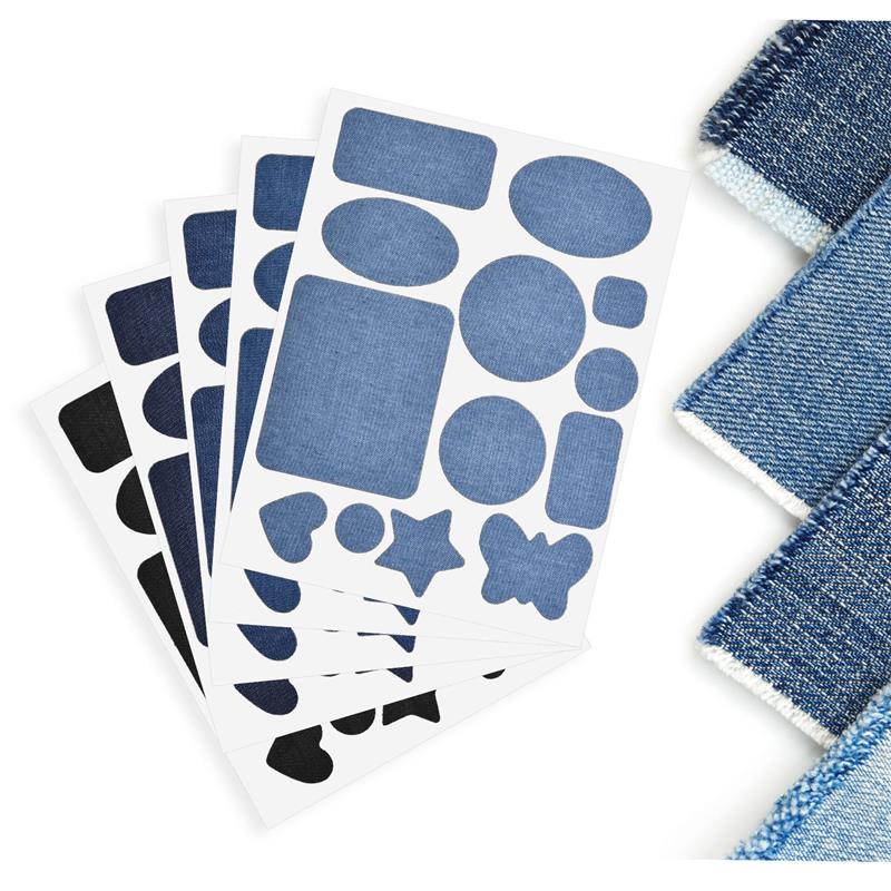 Gjør-det-selv stryke-på-denim-lapper for klær jeans selvklebende reparasjonsstoff gjør-det-selv-husholdningsklær sy stoff denim-lapper