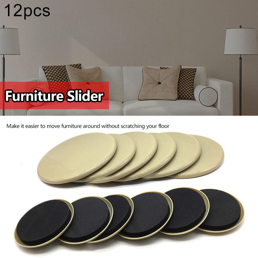 Almohadilla deslizante antiarañazos para muebles, Protector de suelo antideslizante, antiruido, aparatos pesados, almohadilla móvil, 12 Uds.
