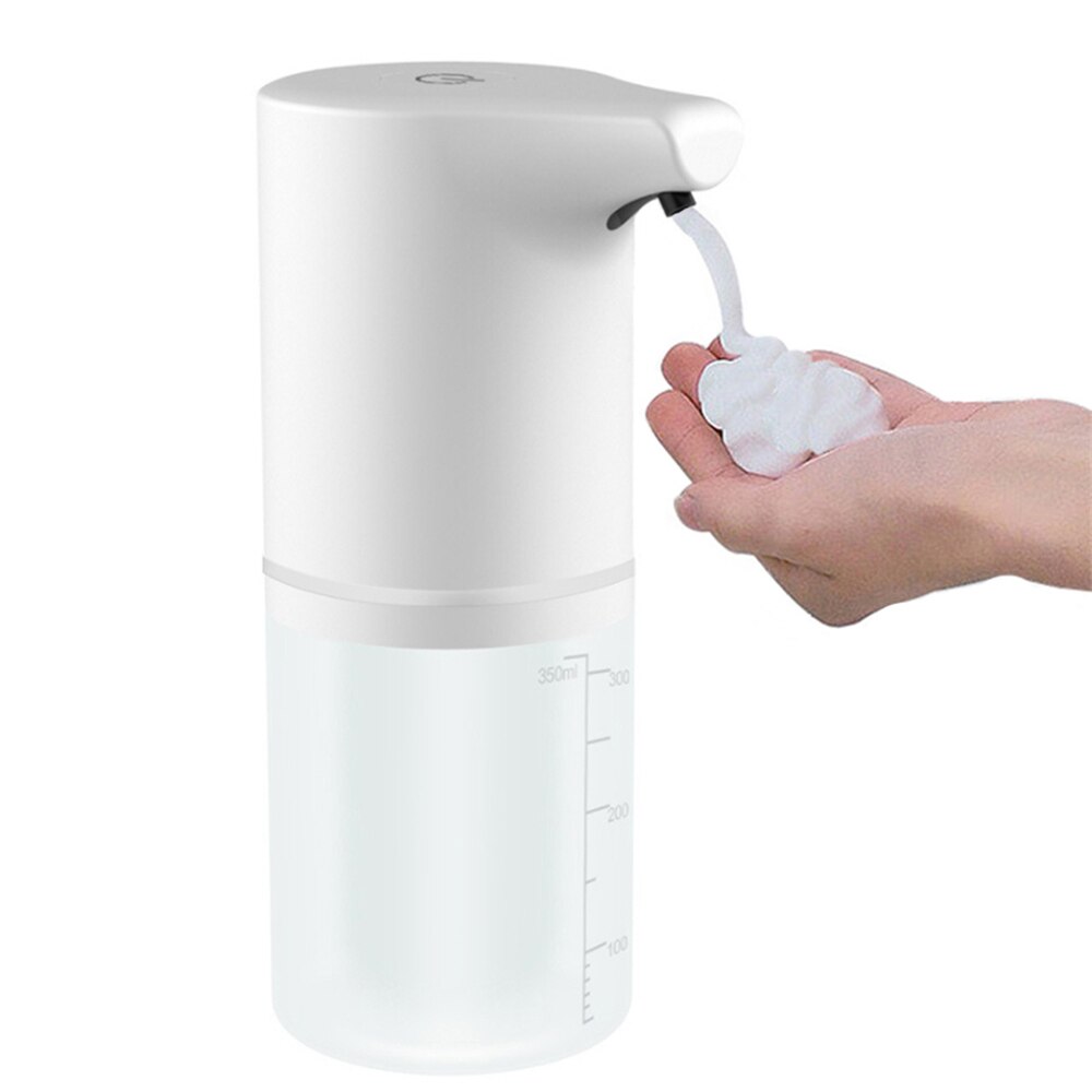 USB Digital Auto Foam Soap Dispenser Smart Sensor Liquid Soap Dispenser Kitchen Touchless Hand Sanitizer Dispenser for Bathroom: White