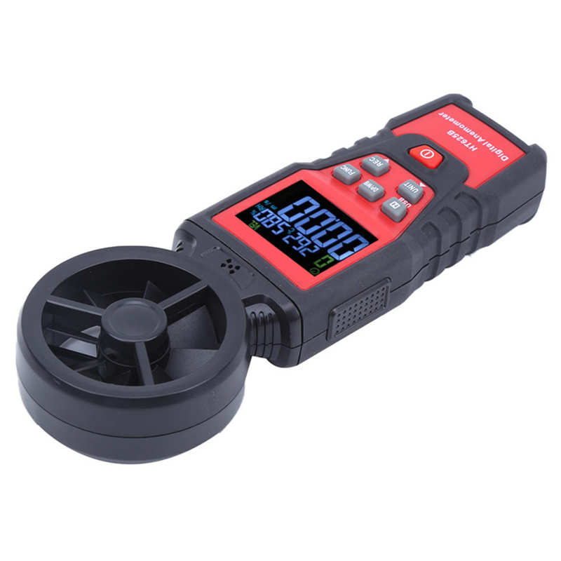 HT625B Handheld Digital Anemometer Air Flow Wind Speed Gauge Temperature Humidity Measurement Instrument With Backlight Display
