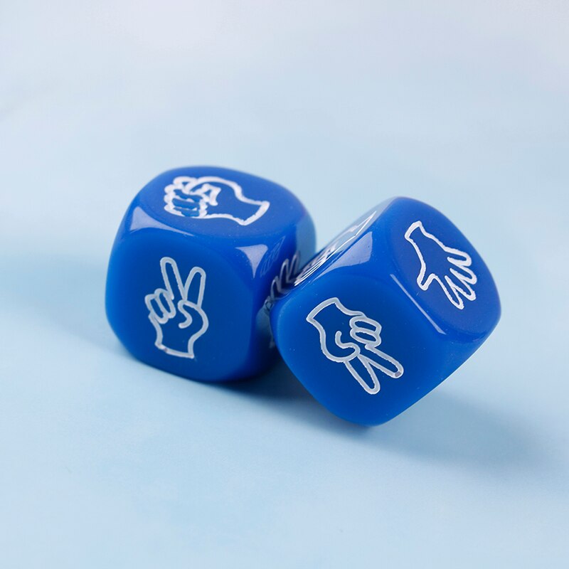 2Stck 6-Seite Würfel Spielzeug 20mm Lustige Trinken Spiel Würfel Felsen Papier Schere Finger-vermute Glücksspiel