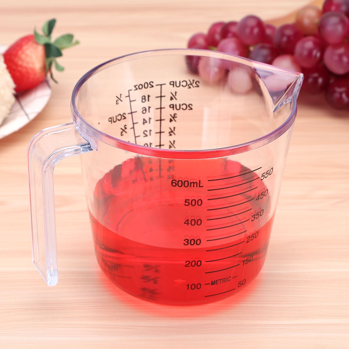Plastic Clear Graduated Measuring Cup with Handle For Restaurant Cooking Baking Tools Kitchen Utensils Liquid Measure Jug Cup