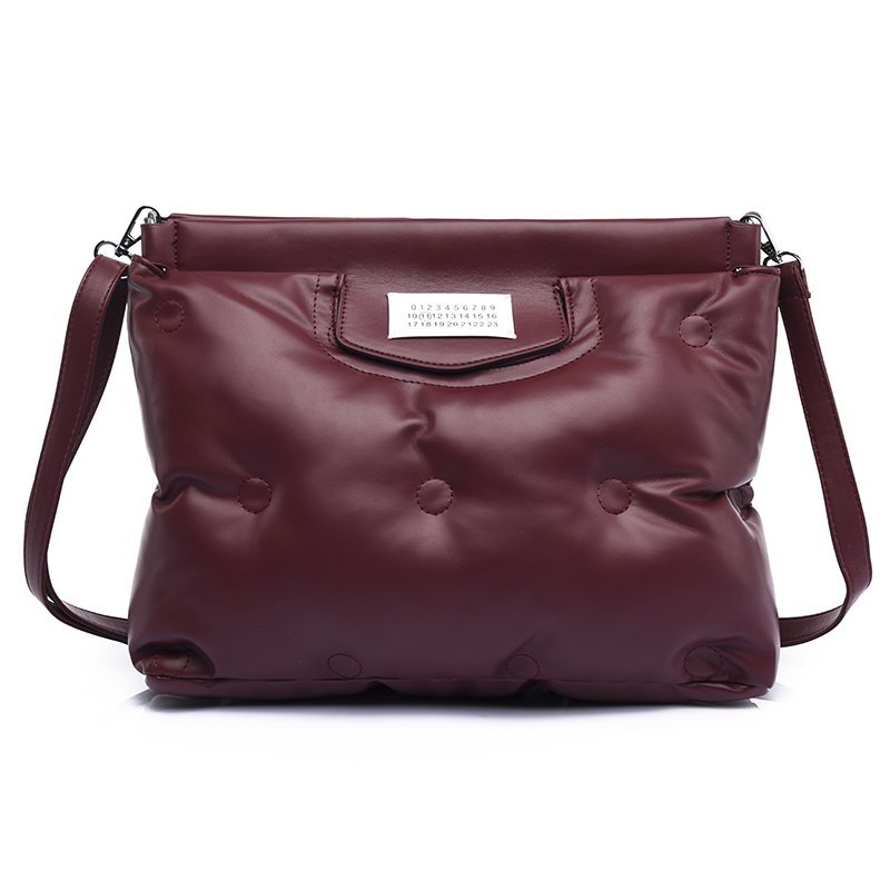 OLSITTI – Sac à bandoulière en velours pour femmes, fourre-tout de couleur unie, grande capacité, hiver: Wine Red